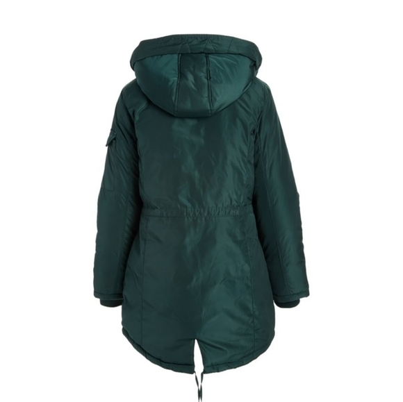 Steve Madden Hunter Green Hooded Anorak Jacket - Picture 4 of 4
